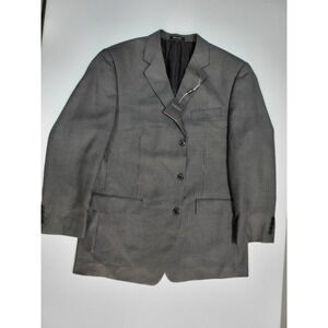 Van Heusen Blazer Suit Jacket Gray Patterned‎ Business Career Size 42R